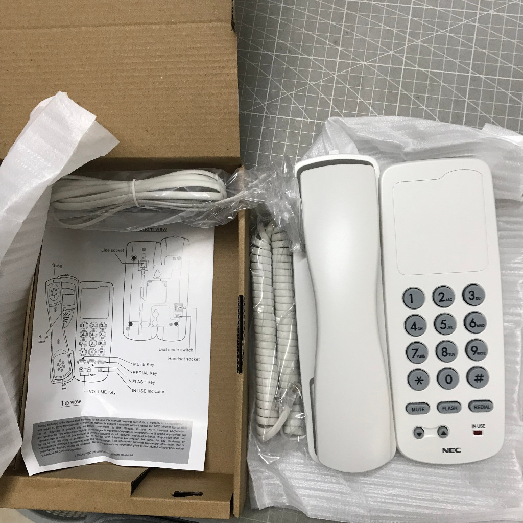 NEC AT40 White Basic Single Line Land Phone | Shopee Malaysia