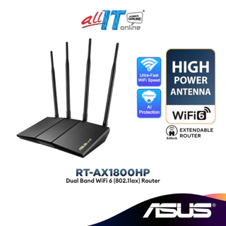 Asus RT-AX1800HP AX1800 Dual Band WiFi 6 with Ultra-fast WiFi Speed | MU-MIMO | OFDMA Technology | AiMesh WiFi System