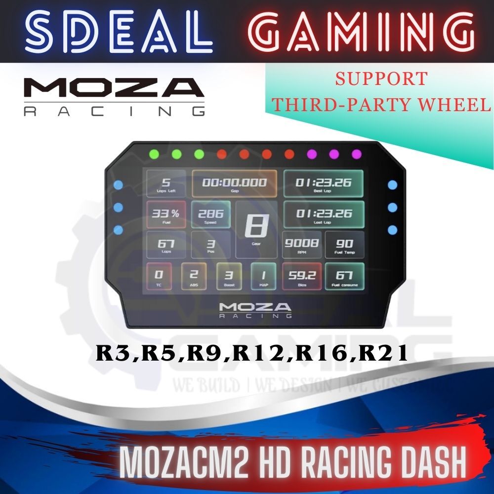 MOZA RACING CM2 HD RACING DASH [V2] FOR R3,R5,R9,R12,R16,R21 | Shopee ...