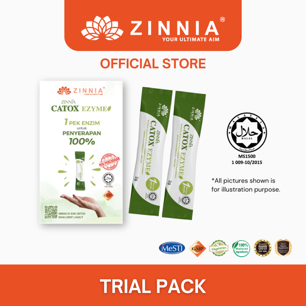 ZINNIA Catox Ezyme Trial Pack (2's x 1 Pack) | Shopee Malaysia