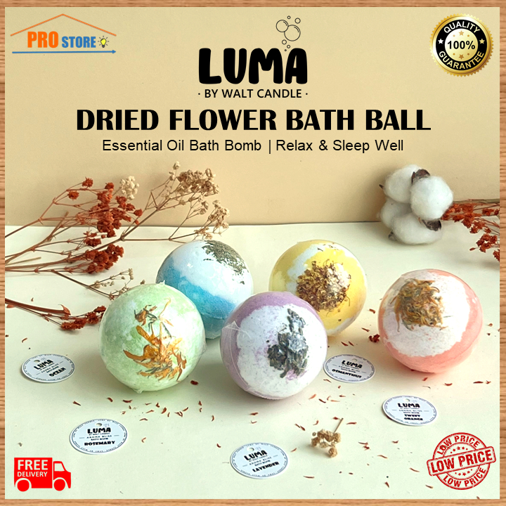 LUMA Bath Bomb 100g Dried Flower Bath Salt Ball Natural Bubble Bathbomb ...