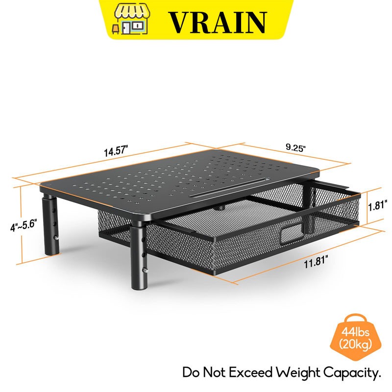 MR06 Laptop Monitor Stand Height Adjustable Computer Table Desktop ...