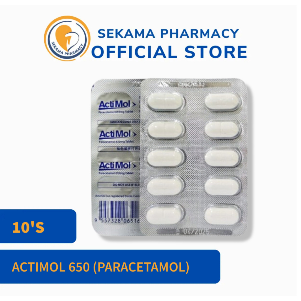 ACTIMOL 650MG (PARACETAMOL) 10'S/STRIP [EXP: 12/2028] | Shopee Malaysia