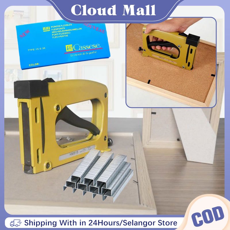 HM515 Frame Tacker With Flexipoints Heavy Duty Hand Stapler Gun Framing ...