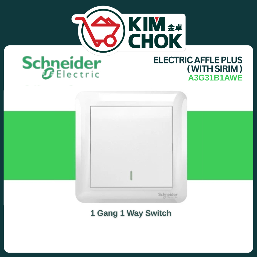 Schneider Electric Affle Plus 10AX 250V 1 Gang 1 Way Switch ...