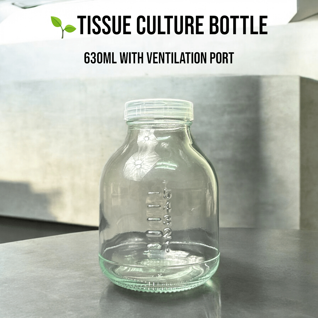 630ml Tissue Culture Glass Bottle with Ventilation Port – Botol Kultur ...