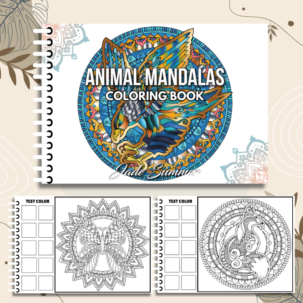 Animal Mandalas Coloring Book | 20 Pages | A4 Premium Paper 135gsm ...