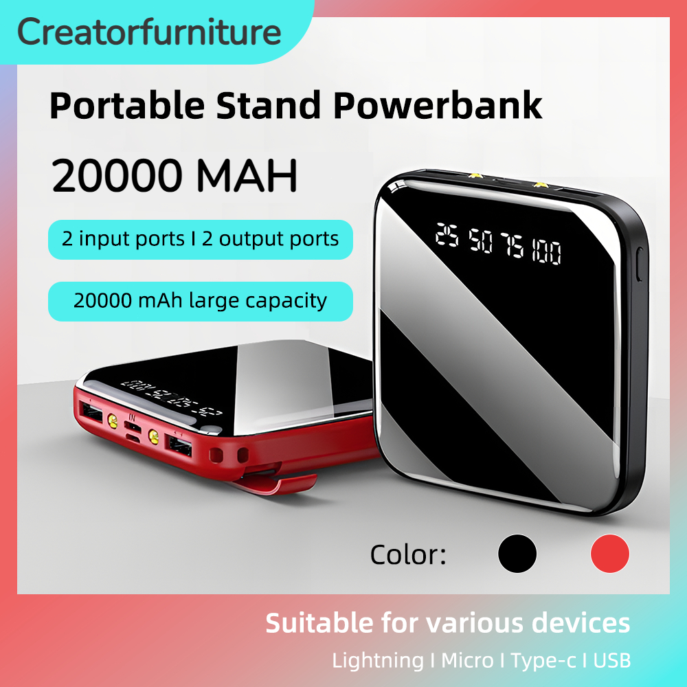 Ultra-thin🔥20000mAh Mini Power Bank Fast Charging 3.0 LED Screen ...