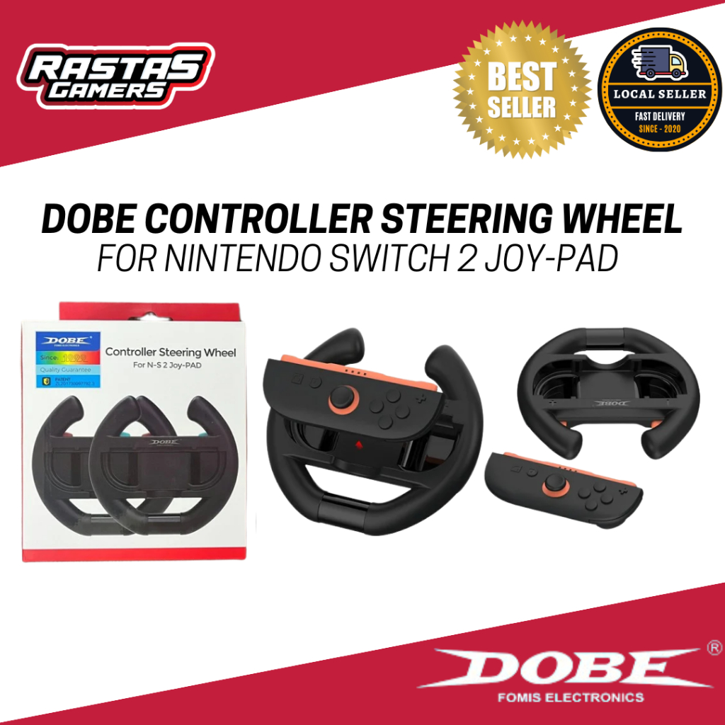DOBE Racing Steering Wheel Joy-Con Controller 2Pcs For Nintendo Switch ...
