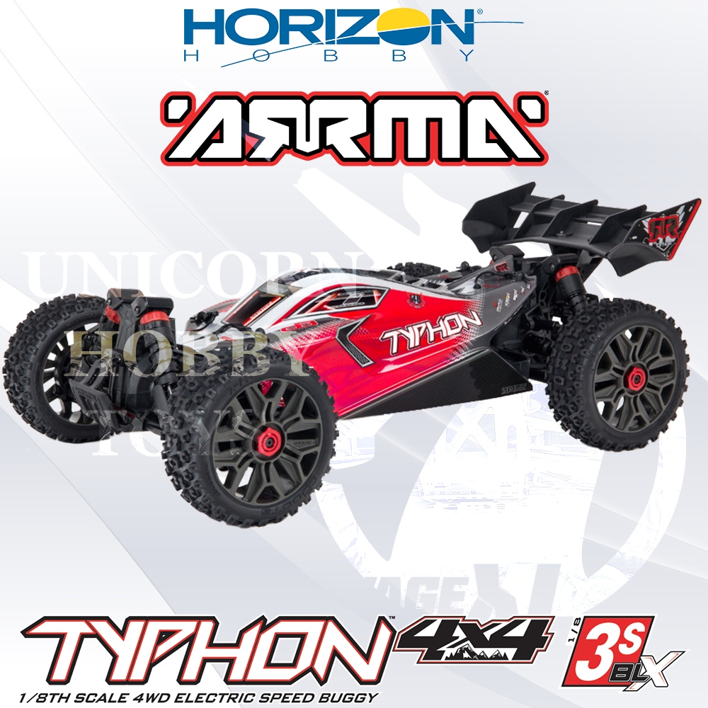 ARRMA 1/8 TYPHON 4X4 3S BLX BRUSHLESS V3 BUGGY RTR SPEKTRUM SLT3 ...