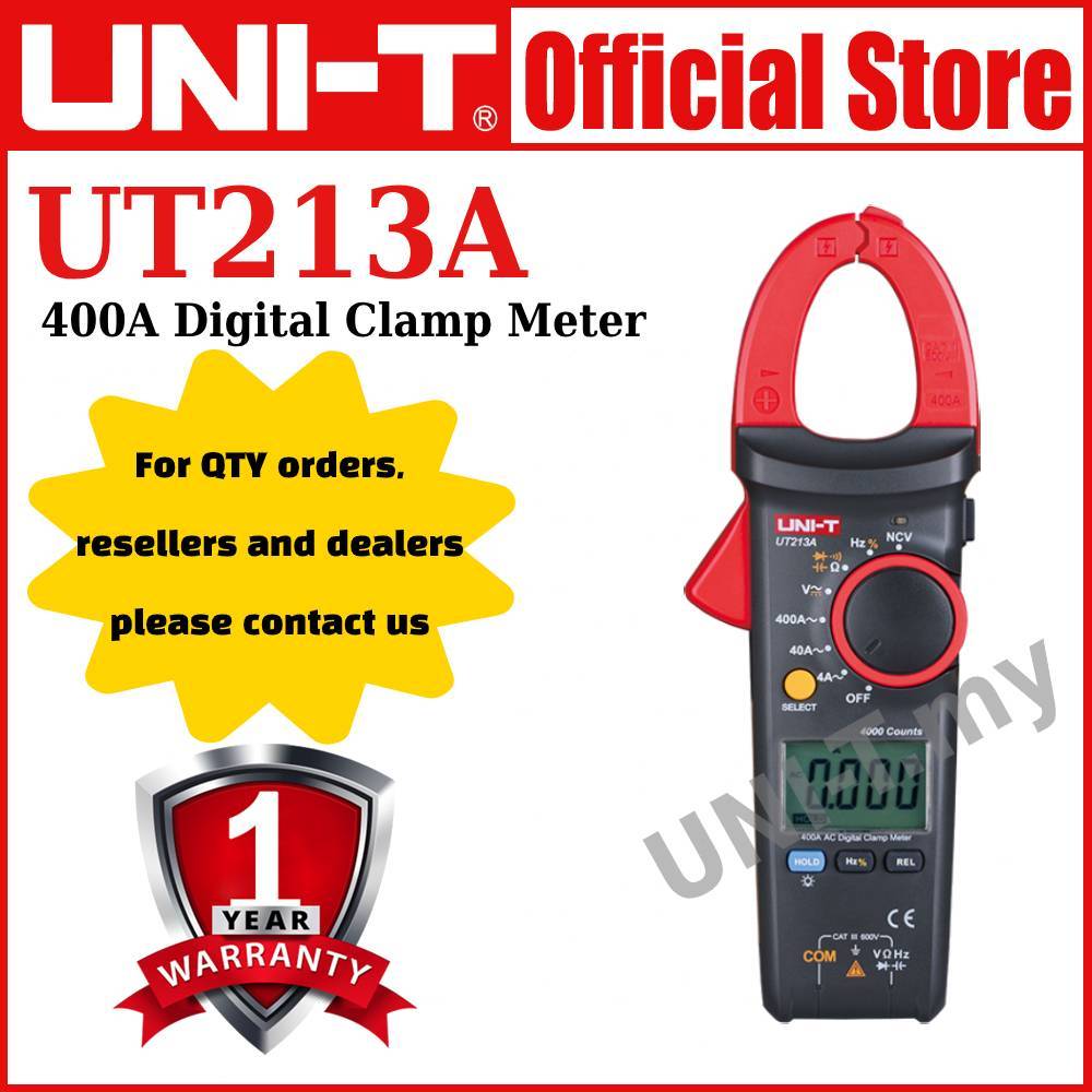 Cikonielf pince ampèremétrique 400A UNI T UT213C Pince ampèremétrique numérique portable à gamme