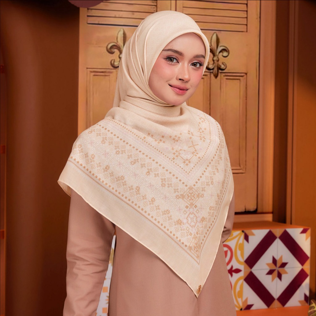 [BYSIMAA] TUDUNG BAWAL MAHRANI - COTTON VOILE | TAK JARANG | SENANG BENTUK | SQUARE | HIJAB | BIDANG 50 60 | PRINTED
