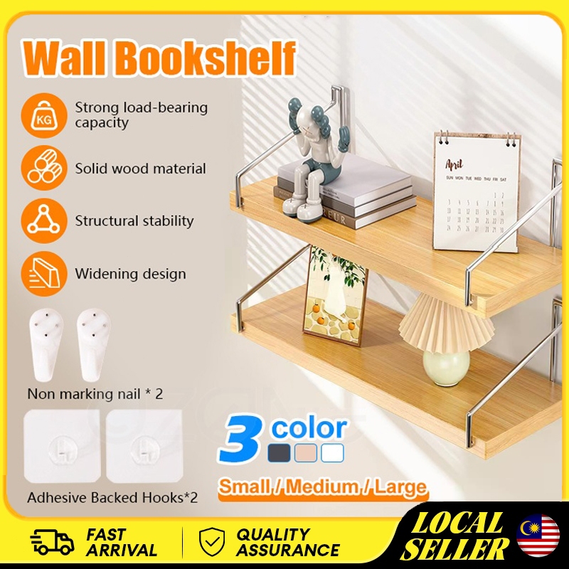 Home Decorative Wall Mounted Rack Book Rack Floating Wall Shelf Modern ...