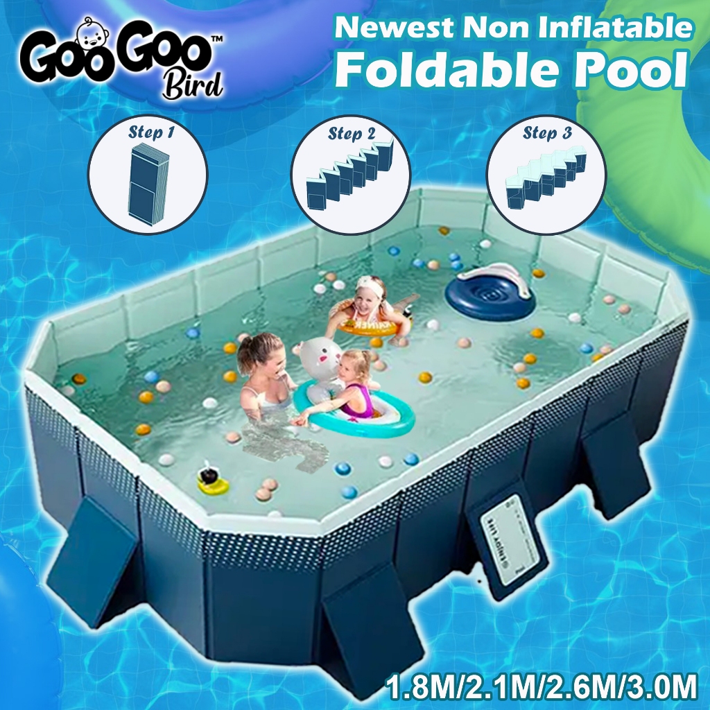 GOOGOO BIRD 2026 Newest Non Inflatable Durable Family Foldable Swimming ...