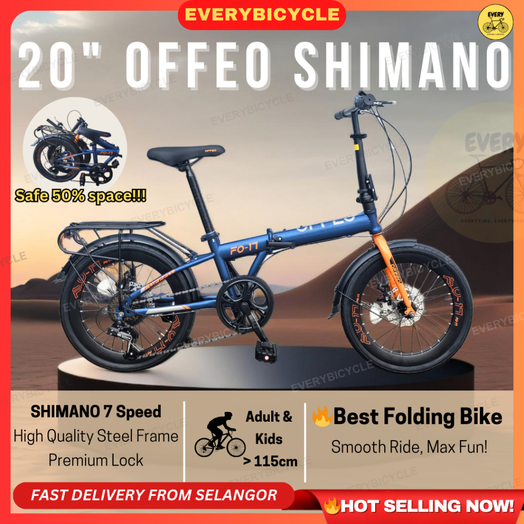 🔥OFFEO Folding Bike with Quality Lock🚴‍♂️SHIMANO 7-Speed🔥Basikal Lipat ...