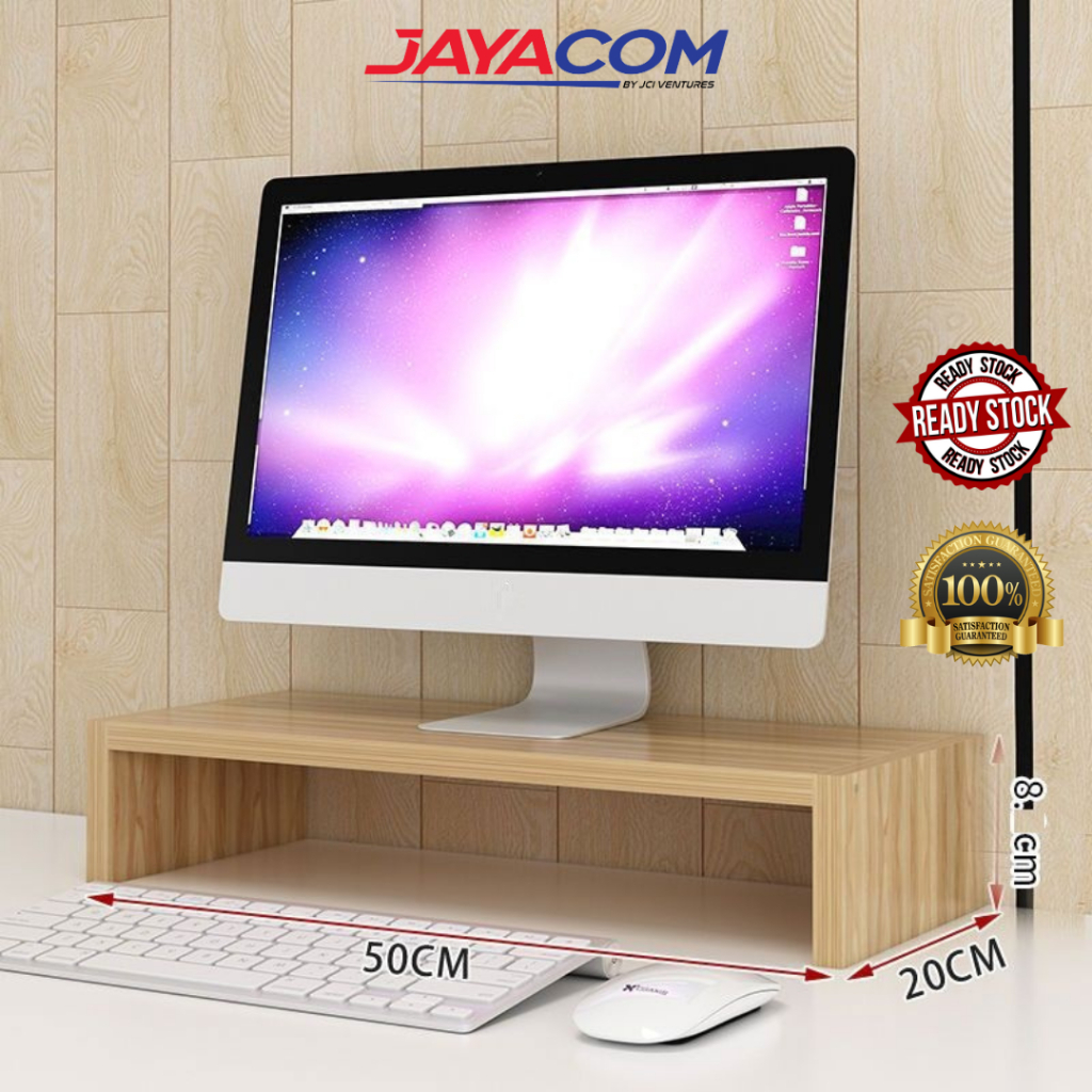 Wood Monitor Stand Monitor Riser Desk Organizer Rack for Home Office ...