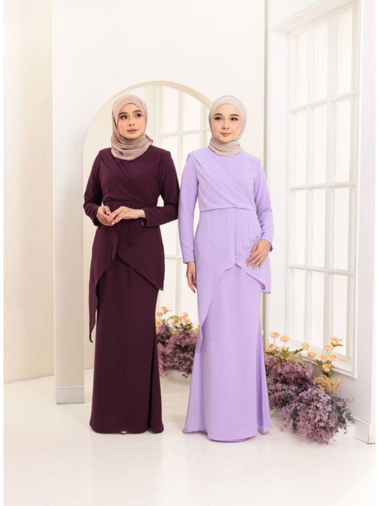 Sayra Kurung Chiffon Raya 2025 material chiffon | Shopee Malaysia