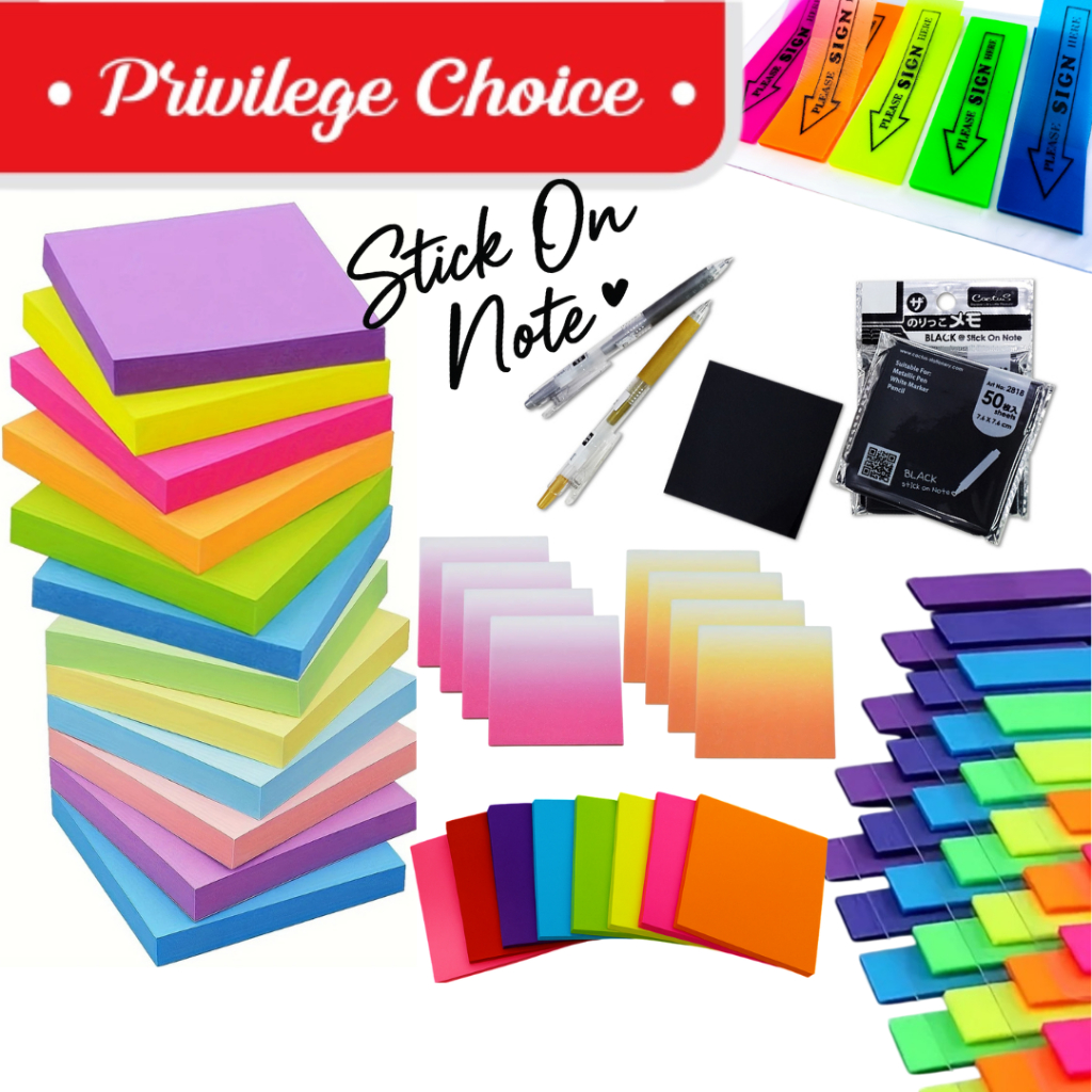 Stick on Notes / Transparent Sticky Notes / Index Tabs Stick on Note ...