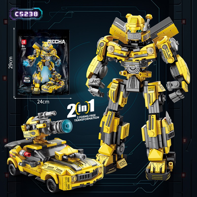 Building Blocks Transformers Bumblebee Assembled Toy Mecha Robot ...
