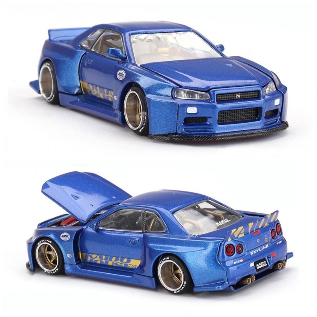 Kaido House x Mini GT Nissan Skyline GTR R34 Kaido Works SHINJUKU V2 ...