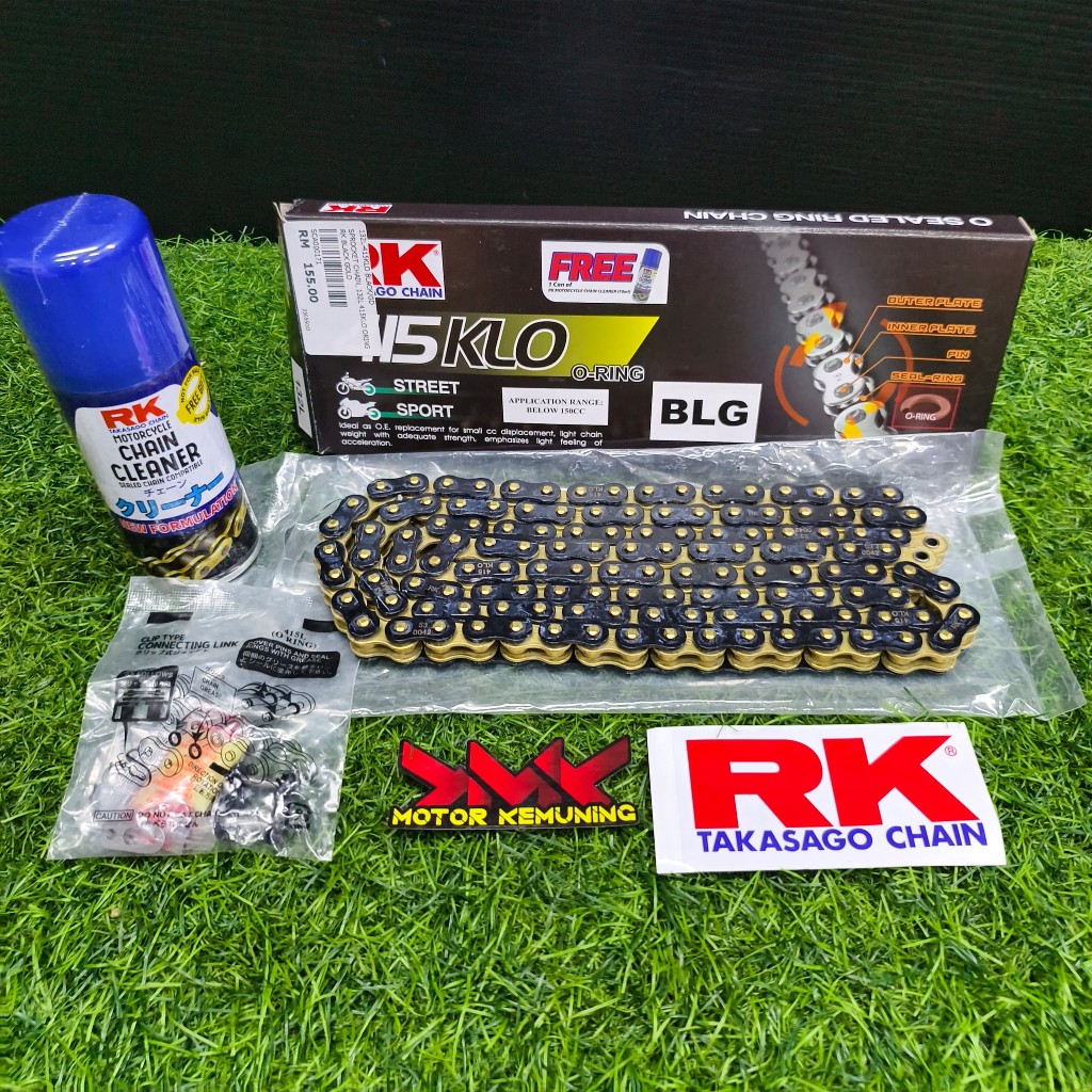 SPROCKET CHAIN RK BLG 415 KLO O-Ring Black Gold O Ring Chain 415 X 132L ...