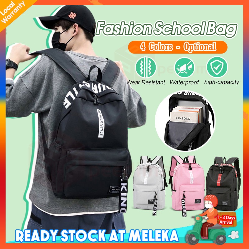 Large Capacity Bagpack Student Bag Waterproof Sekolah Beg Kolej School ...