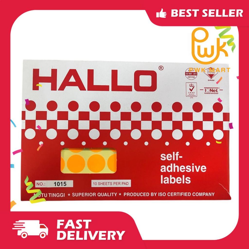 🔥READY STOCK🔥100% ORIGINAL🔥 Hallo Self Adhesive Sticker Label ...