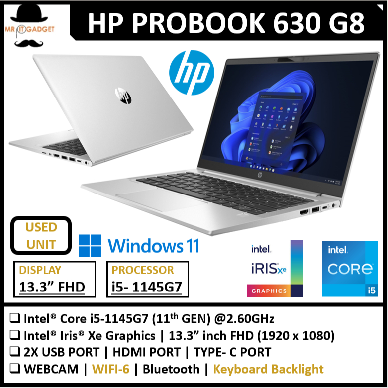HP ProBook 630 G8 i5-1135G7 Ram 16GB SSD 512GB Màn hình 13.3 Inch FHD