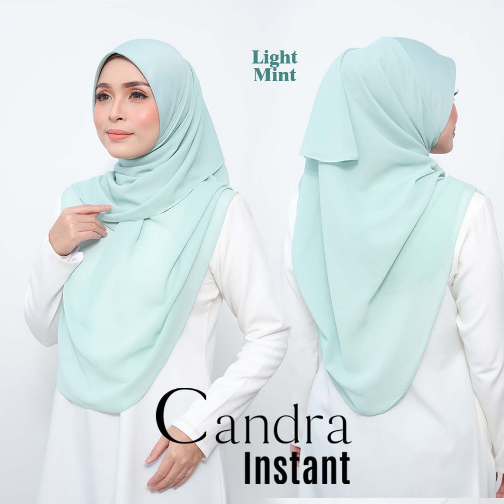 TUDUNG BAWAL INSTANT BERAWNING SCUBA TUDUNG MATERIAL HEAVY CHIFFON, TUDUNG BAWAL EXPRESSS BIDANG 50 & 55 (CANDRA PLAIN)