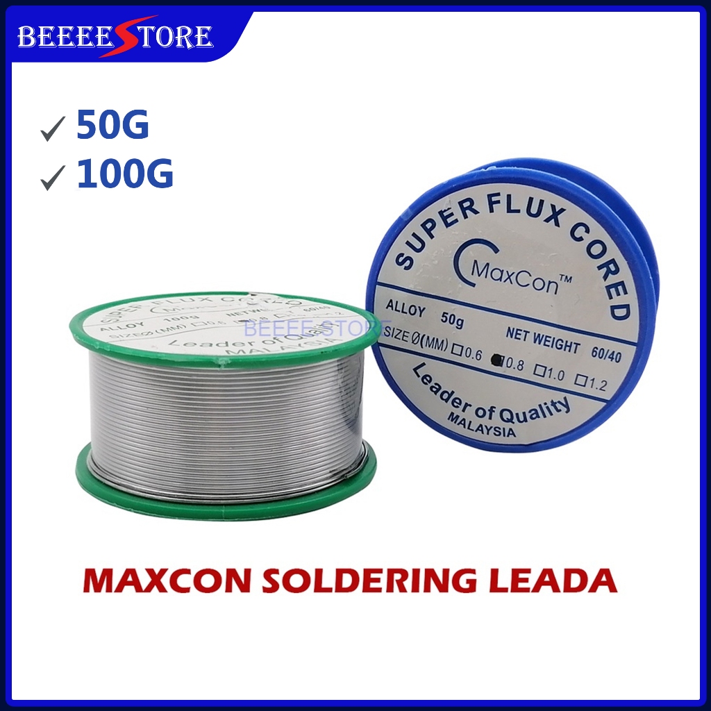 MAXCON ROSIN CORE SOLDERING WIRE 0.8MM 50G/100G Bonding Wire Bond ...