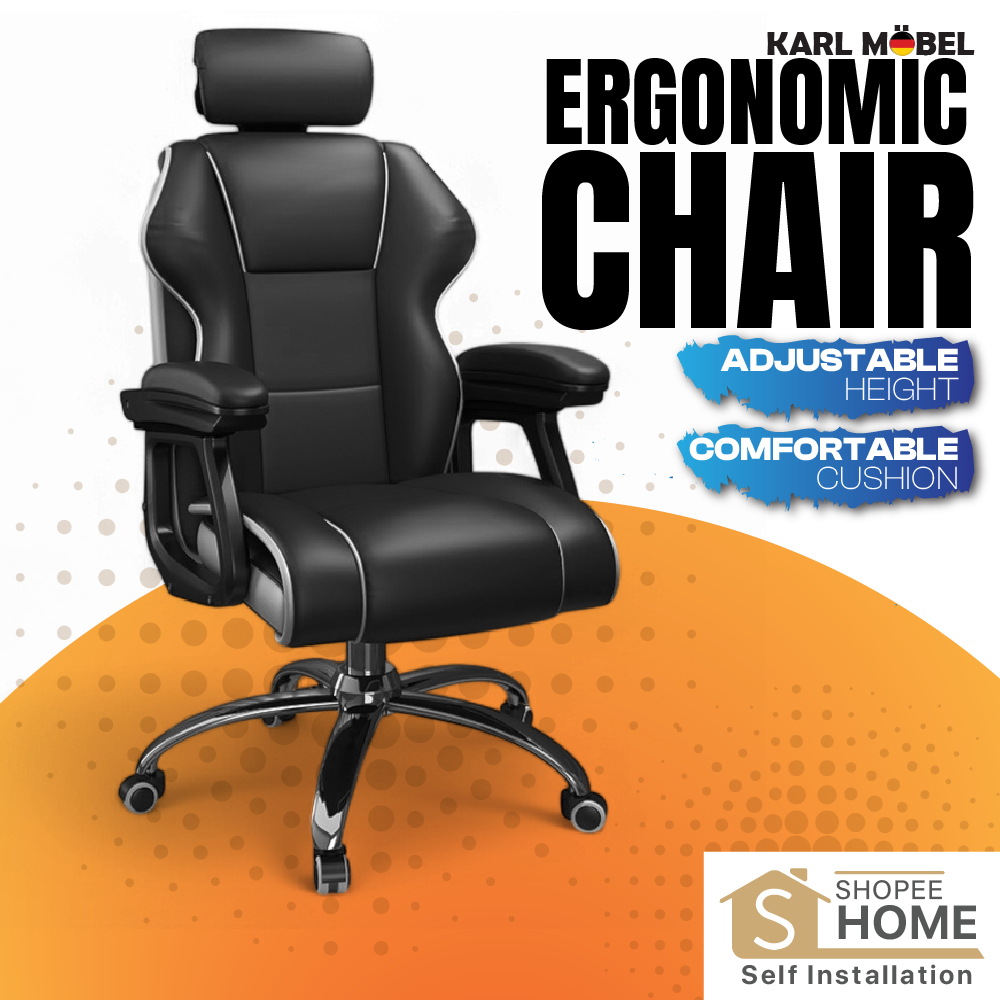 Gaming Chair murah kerusi Office Ergonomic recliner chair adjustable ...