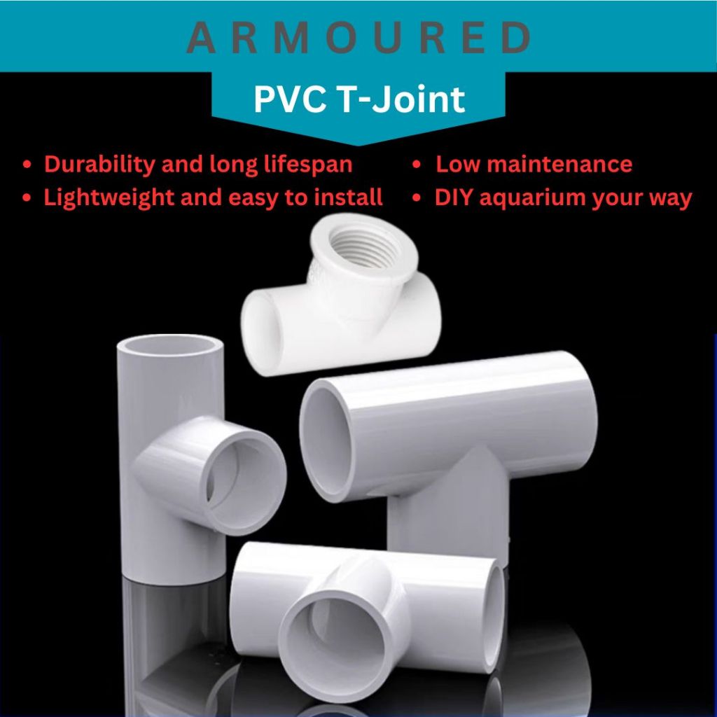 ⚠️[CHINA SIZE] PVC T Joint 3 Way Connector One Side Inner Threaded for ...