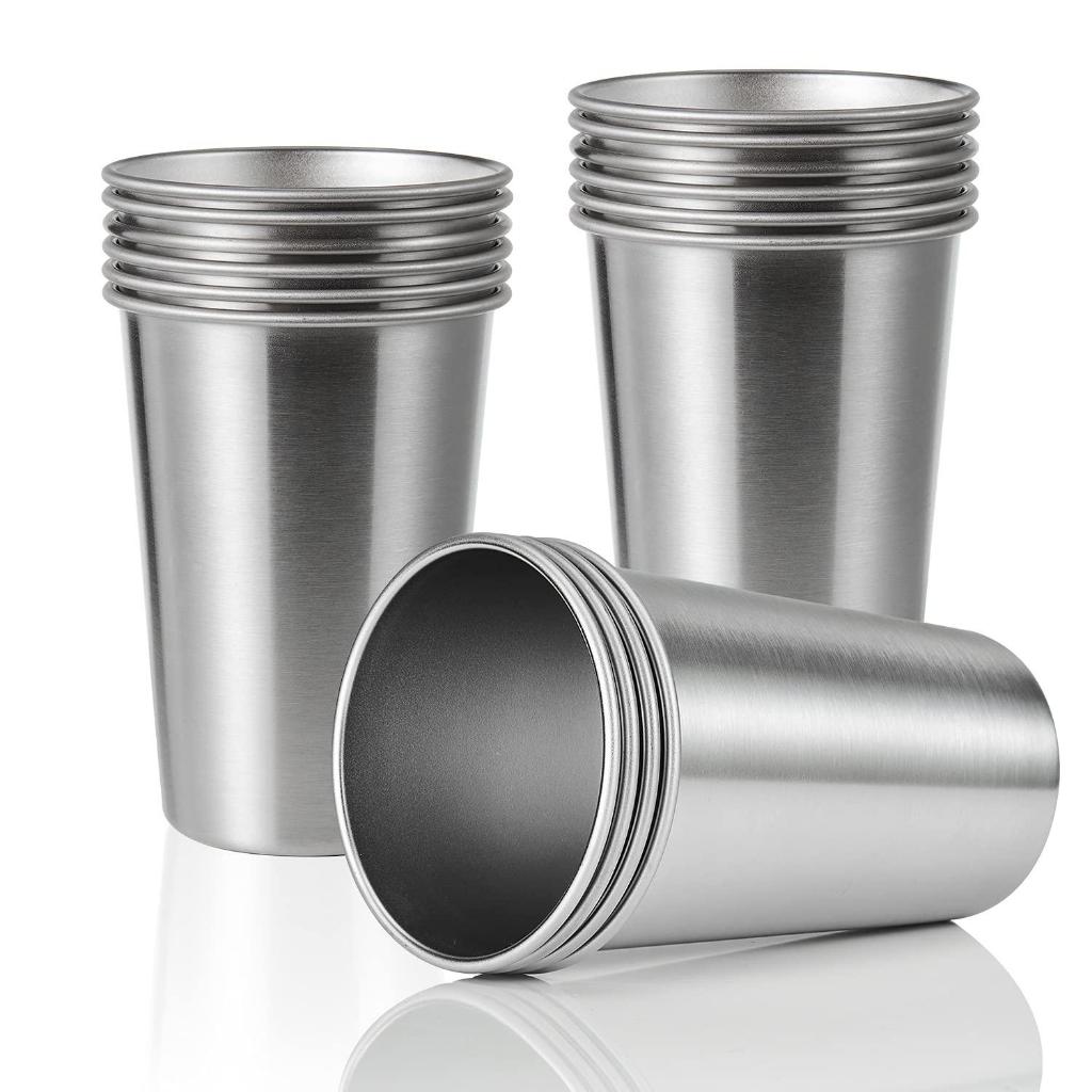 5pcs Cawan Gelas Besi 304 Stainless Steel CupFor Outdoor Camping ...