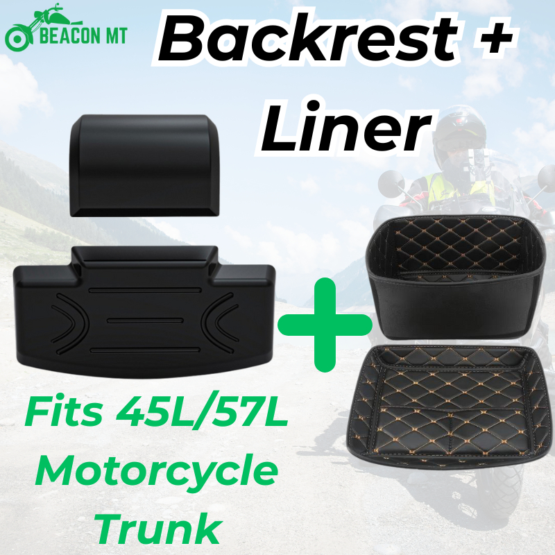 Motorcycle Top Box Backrest Pad & Inner Liner 45L 57L Cushion Support ...