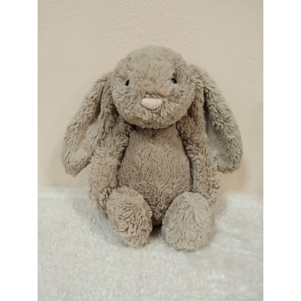 Jellycat Bashful Bunny medium stuffed animal preloved soft toy plushie ...