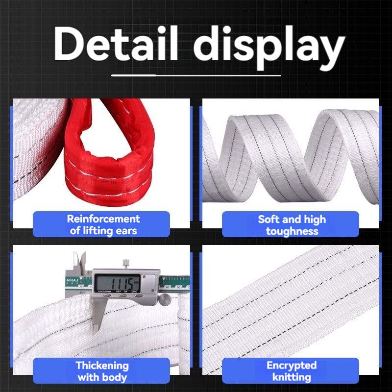 Of white industrial slings, trailer slings, flat slings, thickened ...