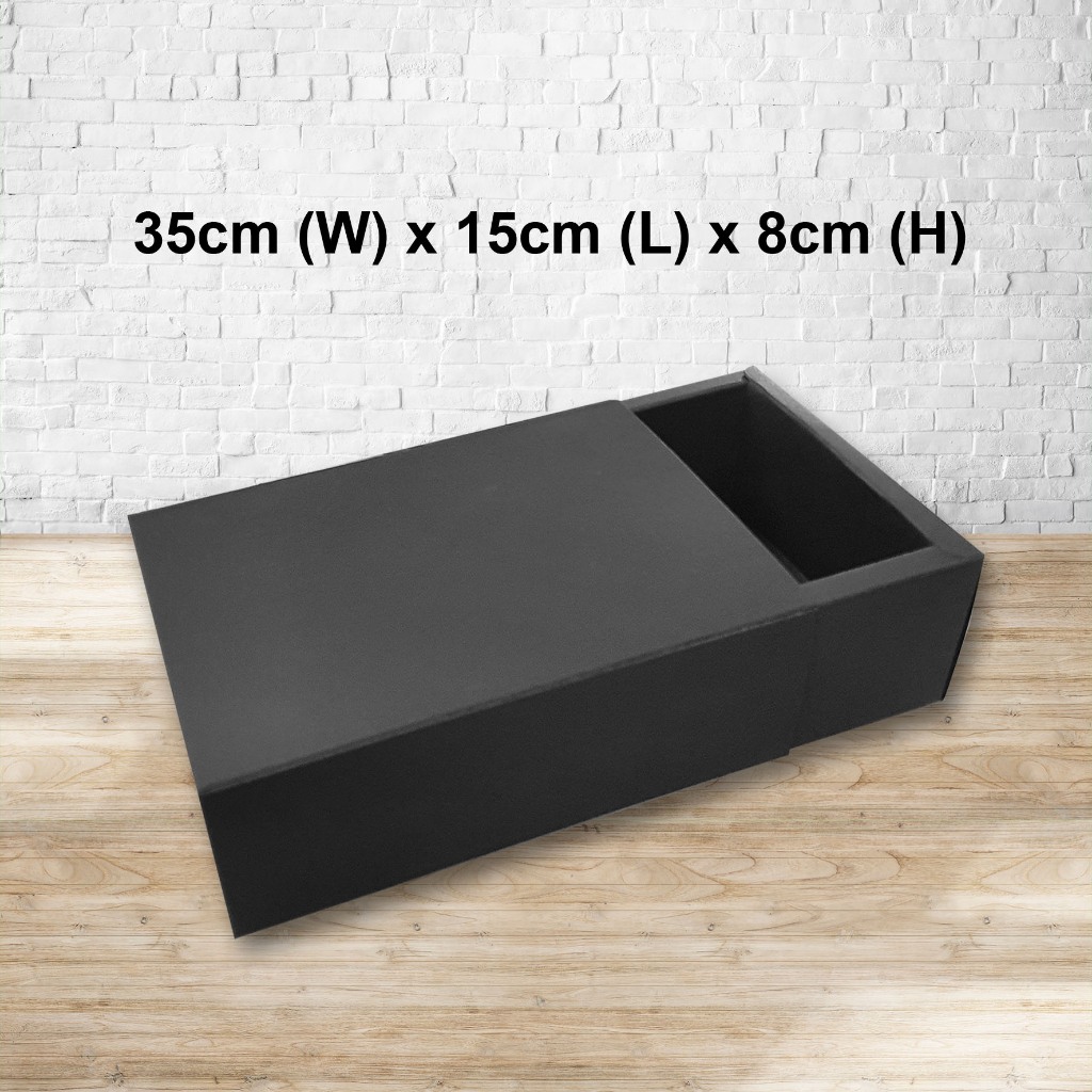35x15x8 Longish Black Box (XXL-2)| Black Kraft Box | Slide in Black Box ...
