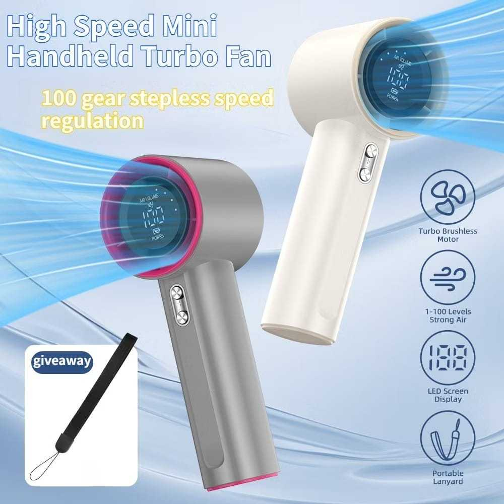 High Speed Handheld Fan Strong Wind 4000mAh Gear With Adjustable ...