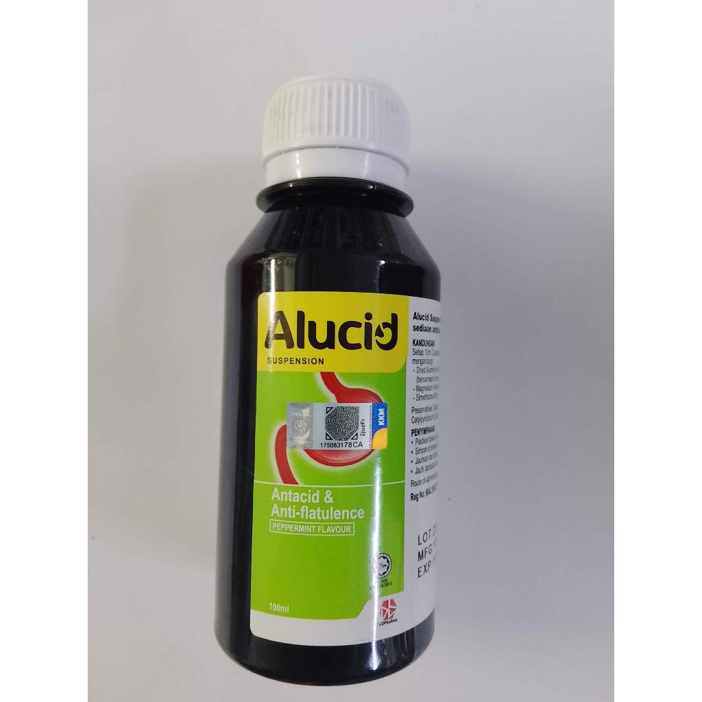 ALUCID SUSPENSION 100ML ORAL SOLUTION ANTACID GASTRIC INDIGESTION ...