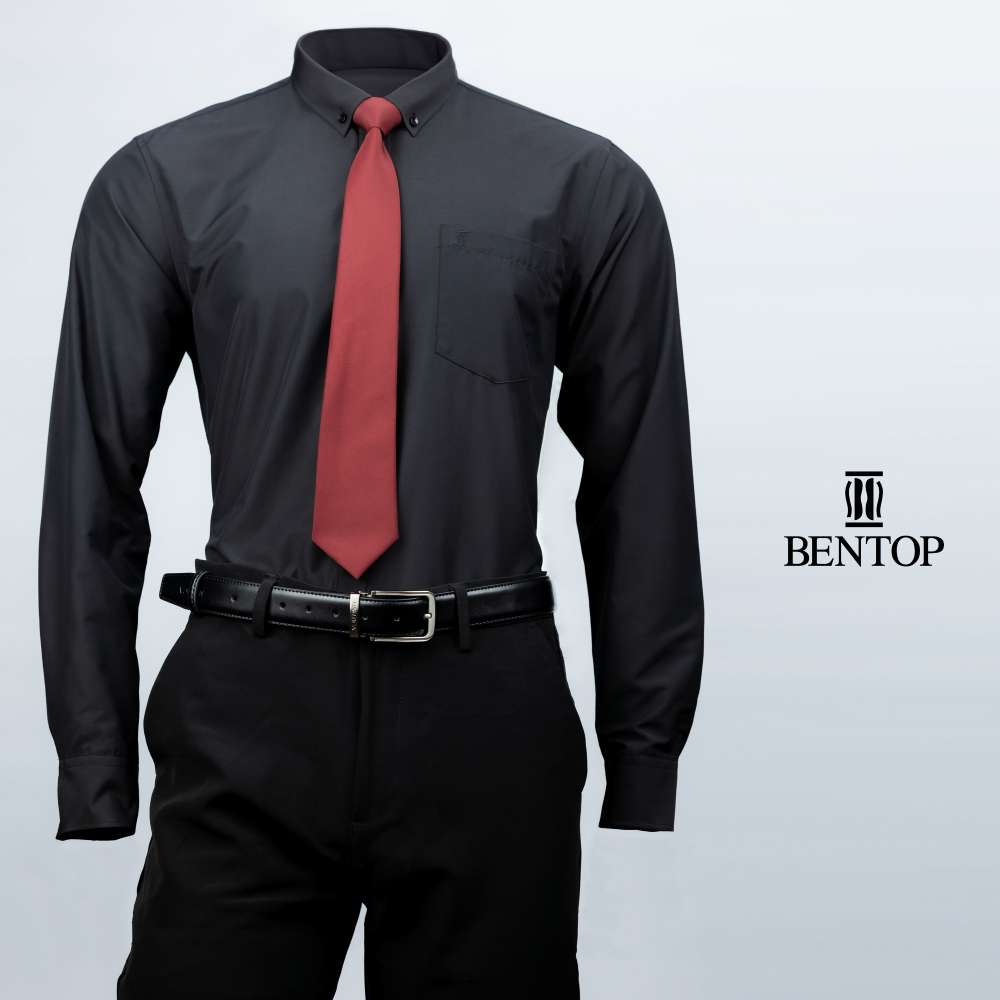 BENTOP Shirt Long Sleeve Black Shirt Slim Fit and Regular Fit | Shopee ...
