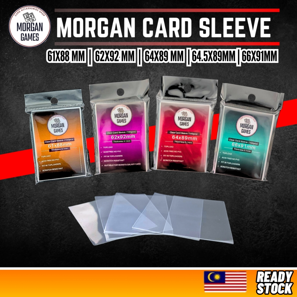 【Morgan Games】[Ready Stock] Morgan‘s Clear Card Sleeve 100pcs Inner ...