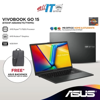 ASUS Vivobook GO 15  E1504F-ABQ469/70/71WMS 15.6" Laptop (AMD Ryzen™ 5 7520U | 16GB | 512GB SSD | AMD Radeon™ Graphics)