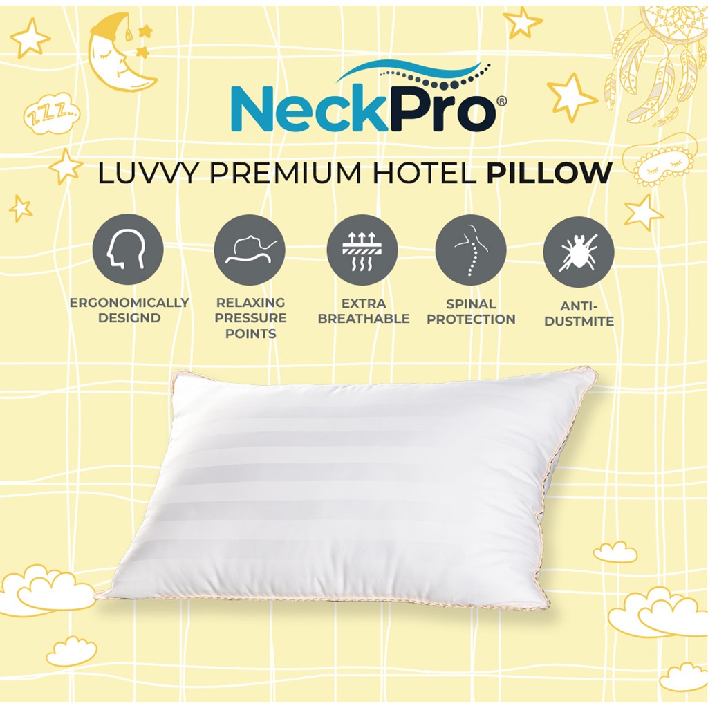 Homescapes Hypoallergenic Super Microfibre Pillow – 100% Cotton Cover, 48 X 74cm (19x29") – Extra Fill