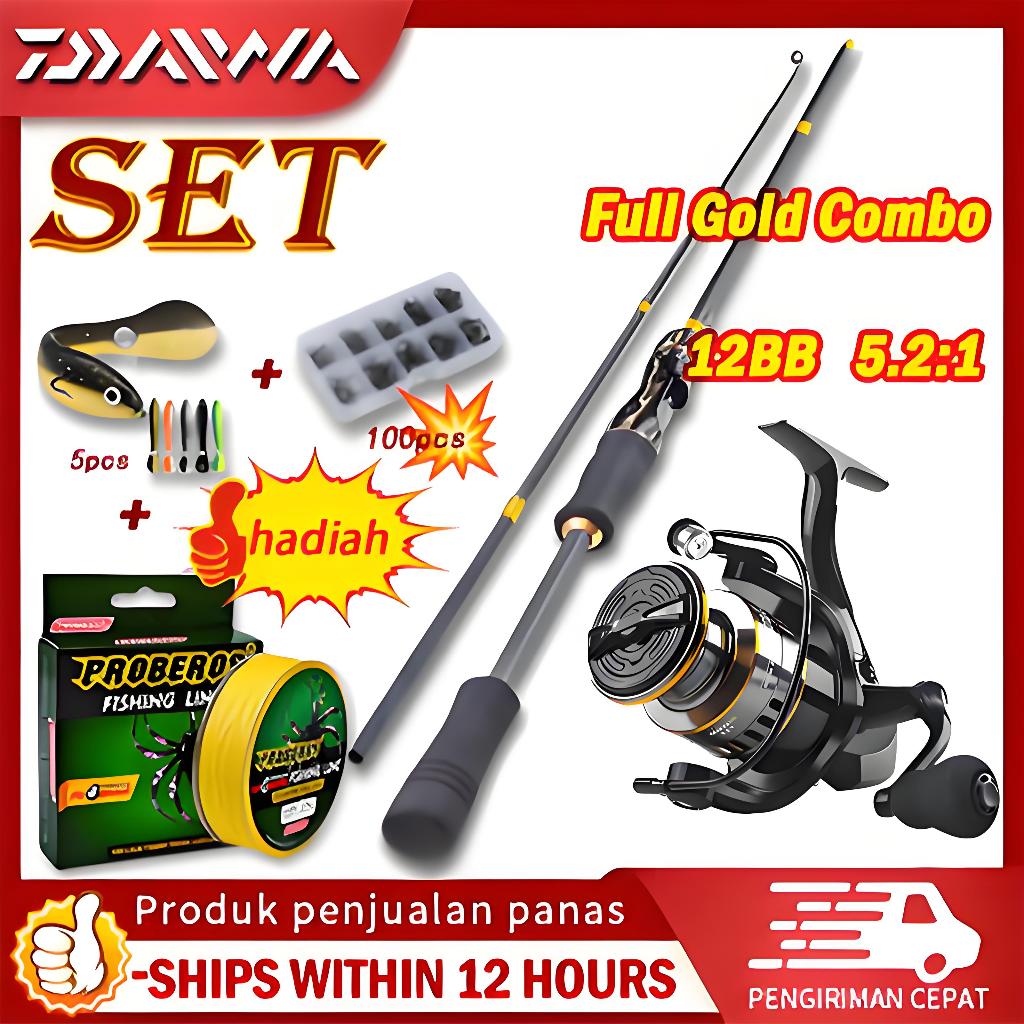 DAIWA Ultra Light Rod Pancing Set 1.8M Fishing Rod Reel Set Carbon ...