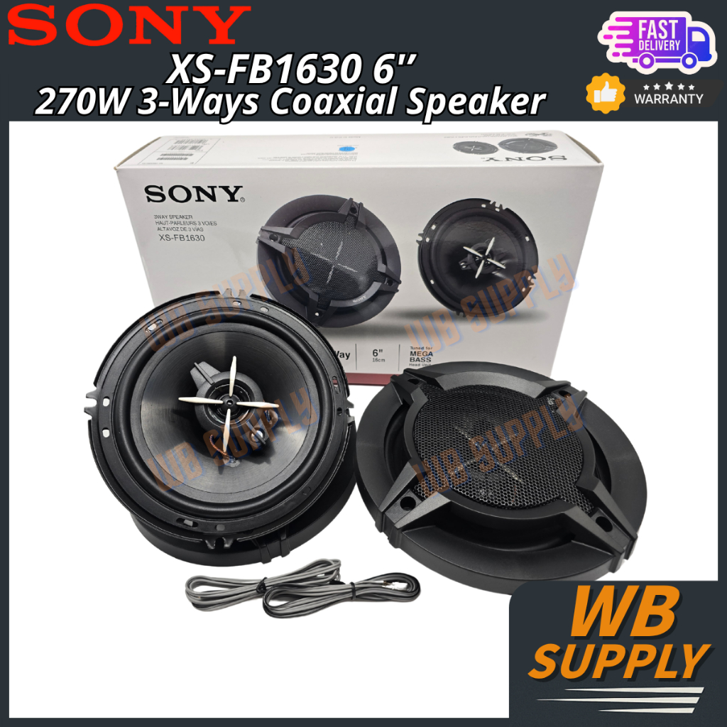 SONY XPLOD XS-FB1630 6.5'' 3-Way Coaxial Speaker 270W｜Car Sound Audio ...