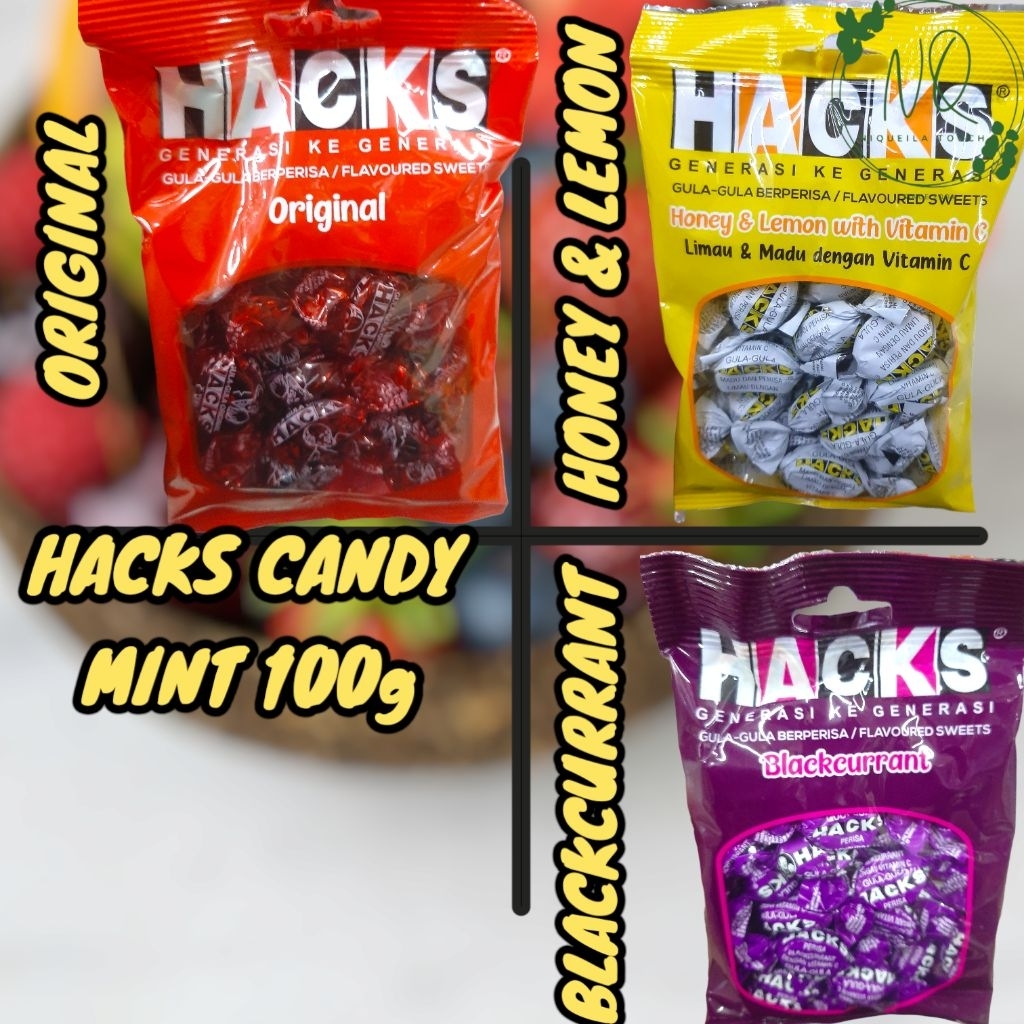 HACKS CANDY 100G (ORIGINAL/HONEY LIME/BLACKCURRANT) | Shopee Malaysia