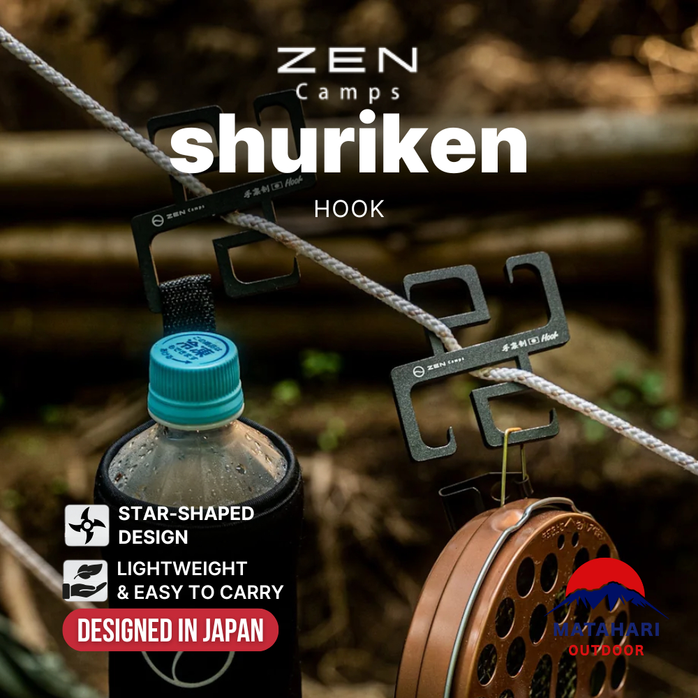 ZEN CAMPS - SHURIKEN HOOK HANGING GUYLINE ROPE STRONG ALUMINIUM MATTE ...