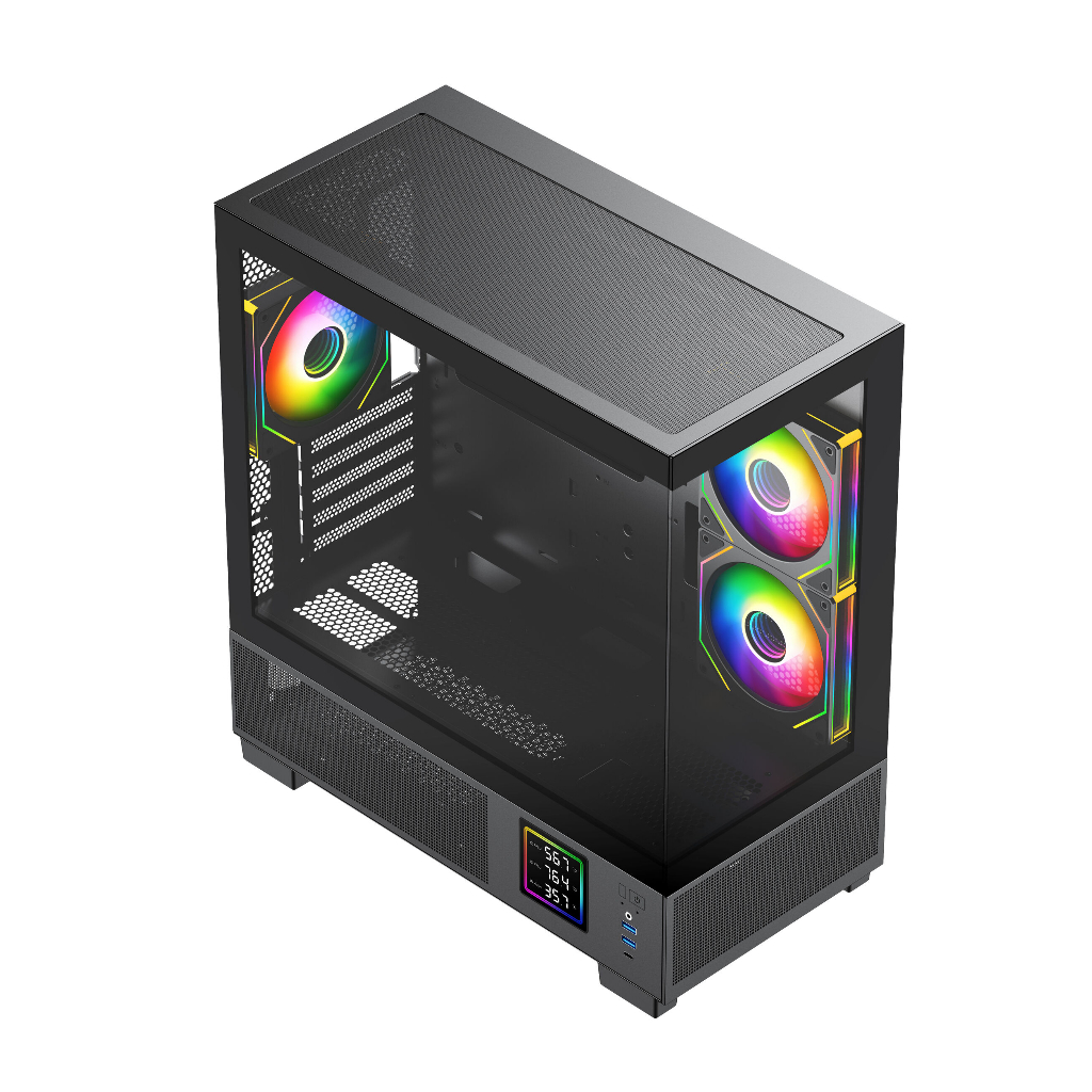 INVASION AD-3000 M-ATX Gaming Casing -(INFINITY Flashlux Fans) | Shopee ...