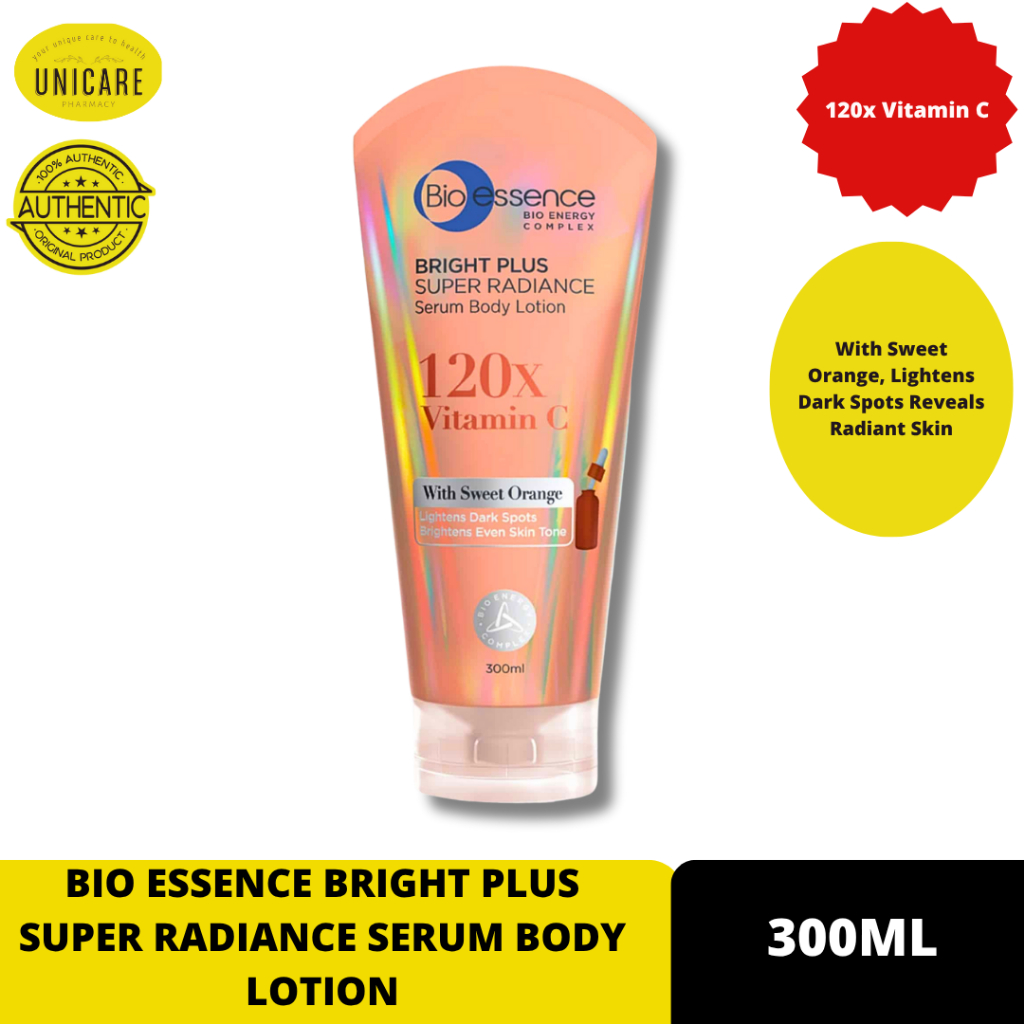BIO ESSENCE BRIGHT PLUS SUPER RADIANCE SERUM BODY LOTION 300ML | Serum ...