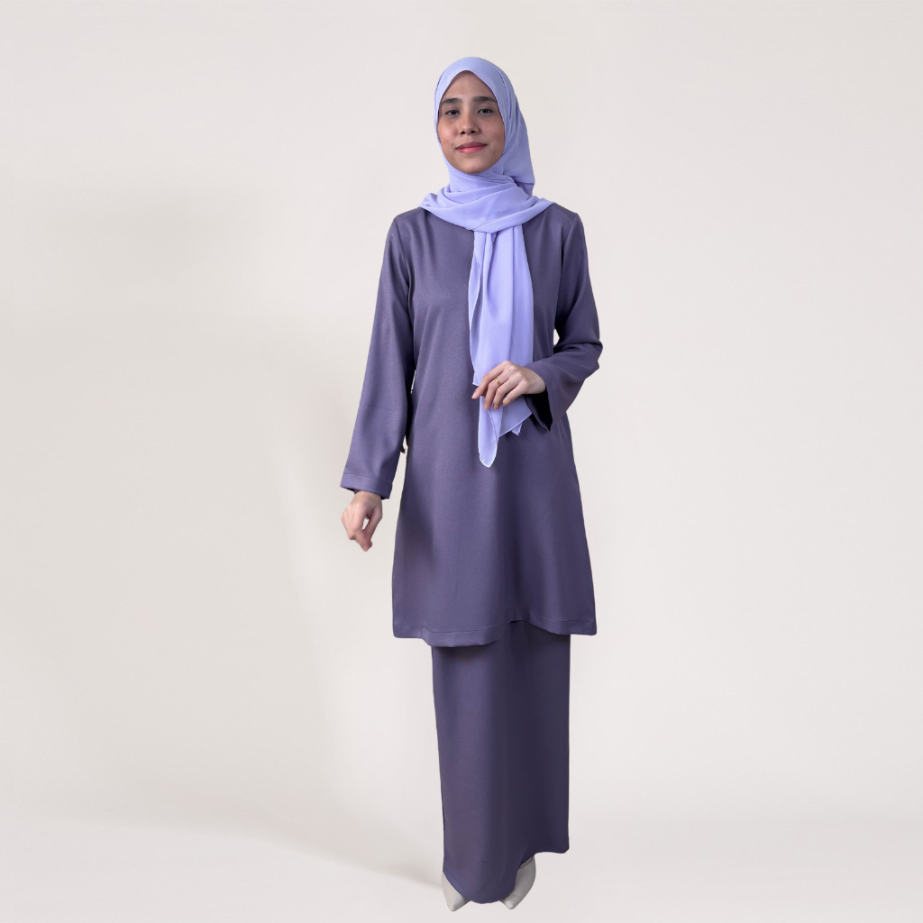 INHANNA BASIC Teema Kurung Moden Longgar Como Crepe